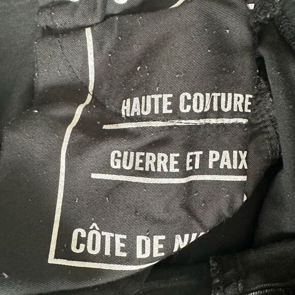 Cote De Nuits Mens Distressed Shredded Pants Patchwork Jeans Designer - Picture 6 of 12